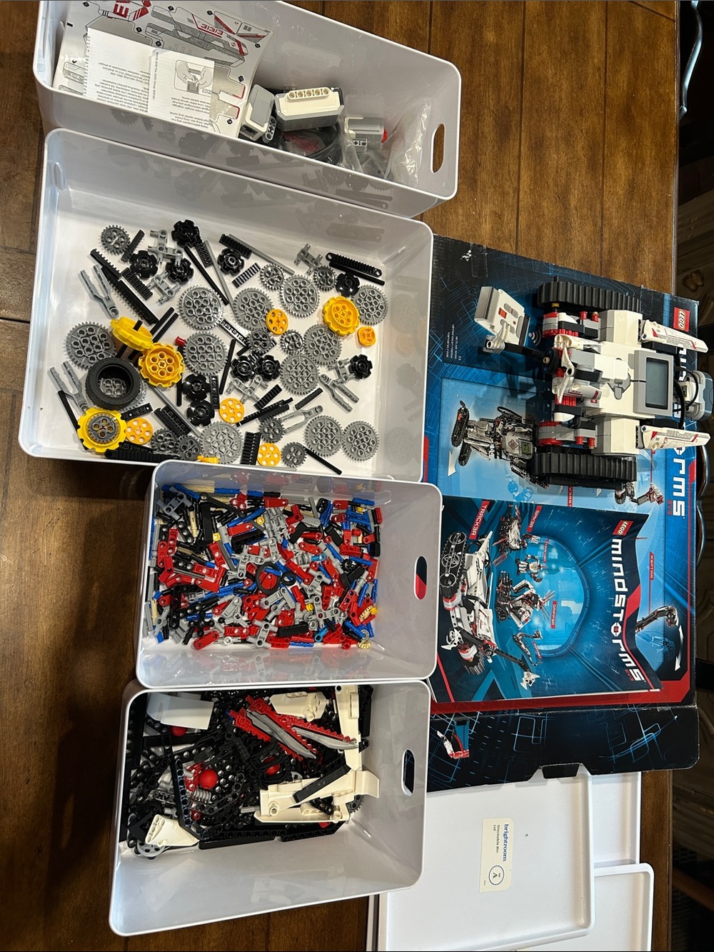 Lego Mindstorms Set with White Red Black Yellow Blue Elements